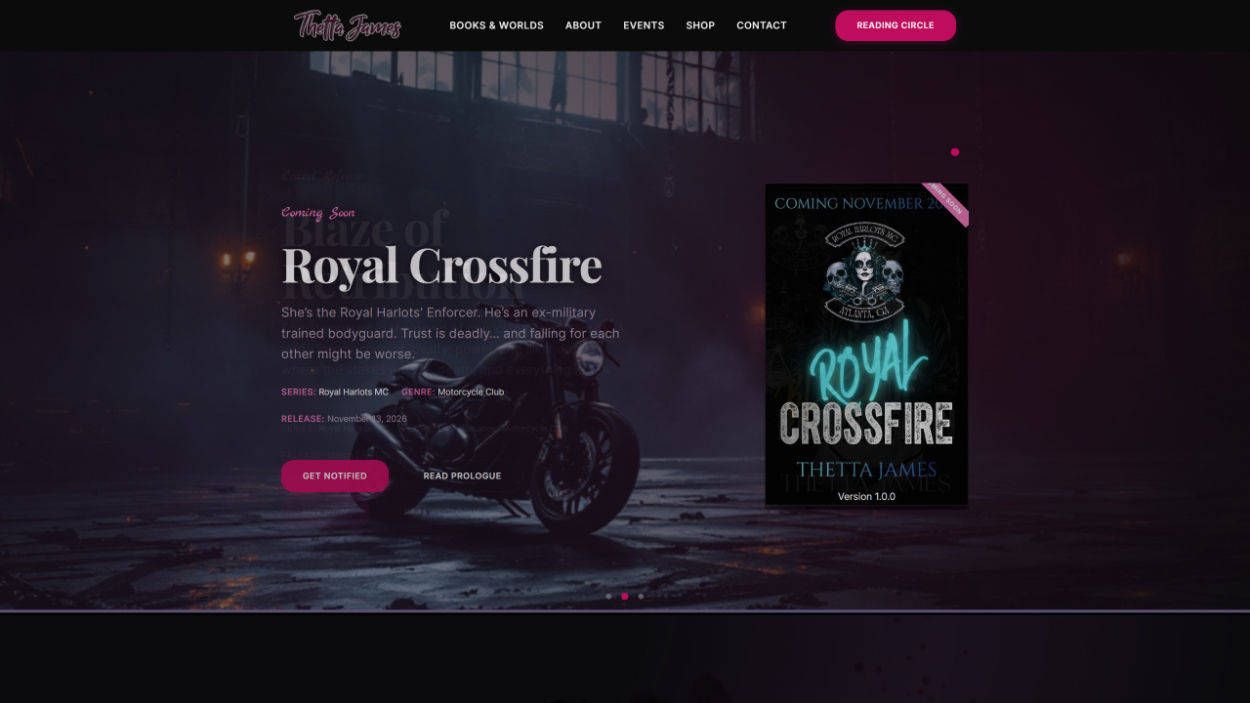 Author Thetta James Website